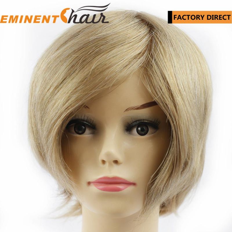 Hand Tied Natural Effect Remy Hair Mono Women/Women′s Wig