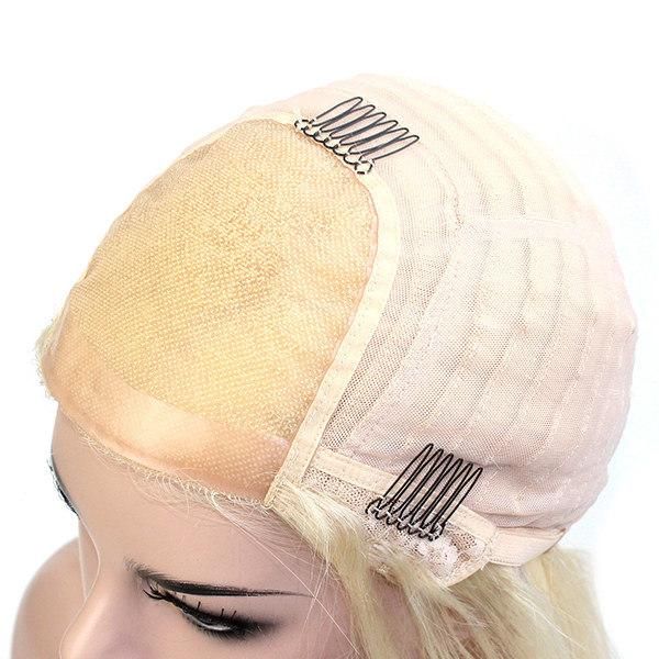 Lx054 Chinese Hair Blond #613 Machine Made Mono Top Wig for Women