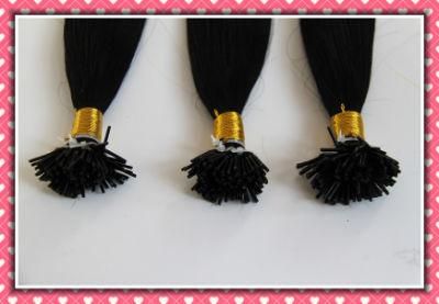 100% Brazilian Pre-Bonded Hair Extension I-Tip 16&quot; Black Color