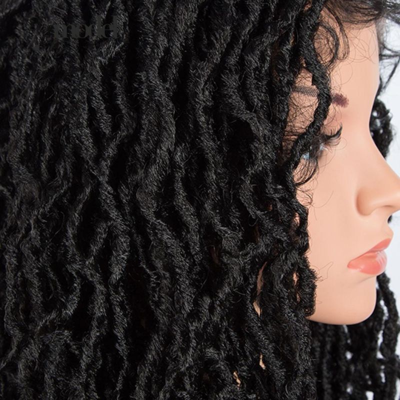 Dreadlock Braids Wig Crochet Twist Dreadlock Hair Wig Twists Fiber Hair Synthetic Hair Lace Front Hair Wigs for Black Women