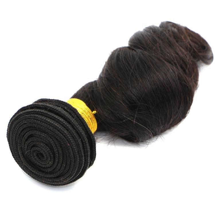 Wholesale 1b Color Remy Human Hair Loose Wave Bundles