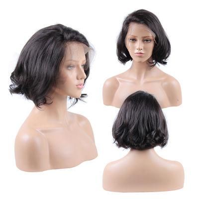 Aliexpress Factory Price Short Bob Transparent Lace Front Wig