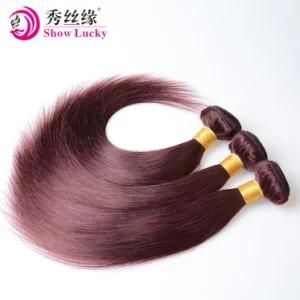 2018 Factory Selling Remy Hair Silky Straight Weft Red Chinese Human Hair