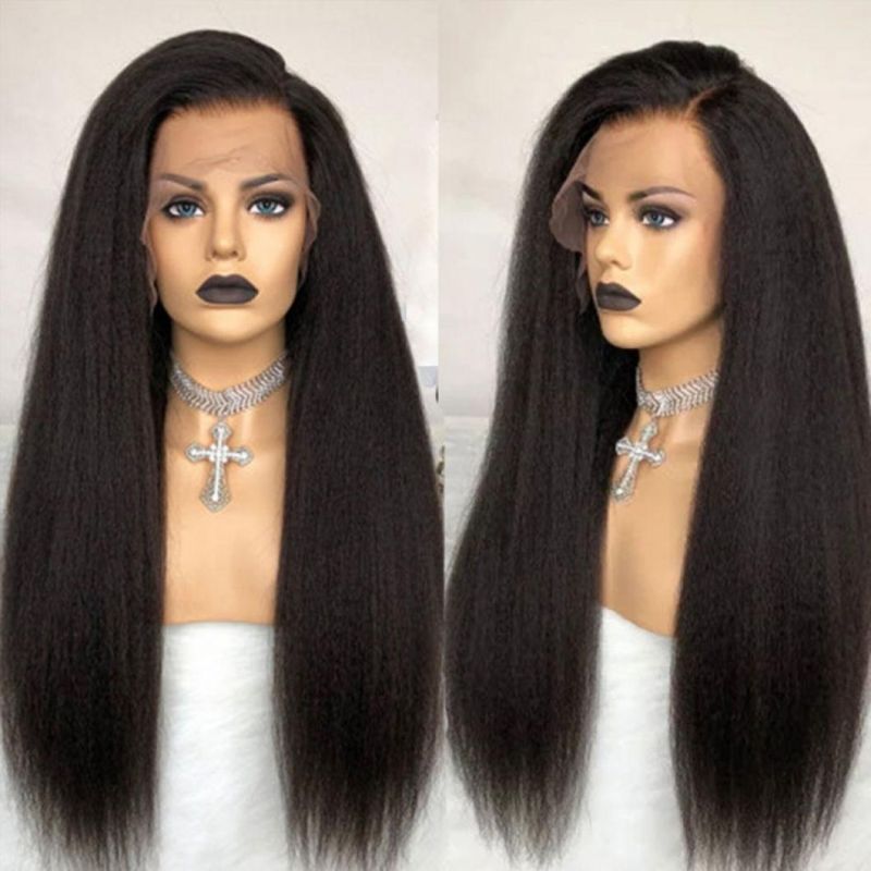 Kinky Curly Yaki 13X4 Lace Front Human Hair Wigs for Black Women 20-30 Inch Human Hair Wigs Brazilian Frontal Wig