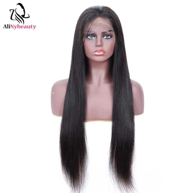 Virgin Hair Straight Natuara Raw Brazilian Lace Front Human Hair Wigs with Natural Hairline