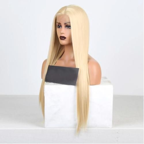 20inch Blond Wigs Long Silky Straight Hair Synthetic Hair