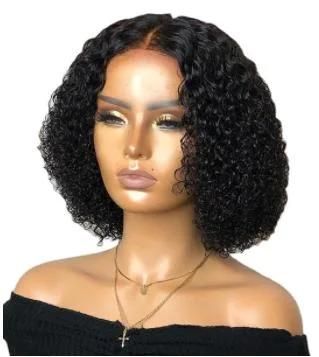 150% 180% Density HD Full Lace Human Hair Wigs for Black Women, Wholesale Brazilian Virgin Hair Transparent Lace Curly Bob