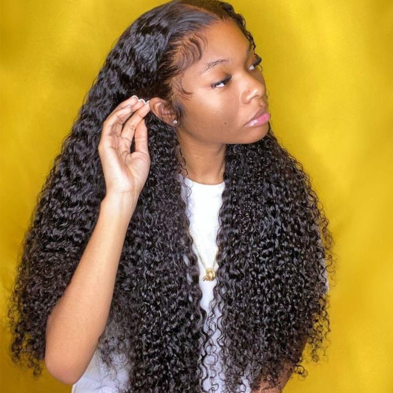 13X6 Front Lace Wig Curly Virgin Human Hair Wigs