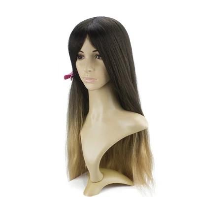 Long Hair Two Tone Colour Full Cap Natural Hair Toupee