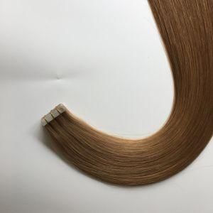 8# Straight Skin PU Tape Virgin Remy Human Hair Extensions