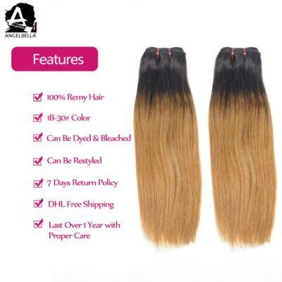 Angelbella Brazilian Human Hair Bundle 1b#30# New Styles Remy Hair Weaving