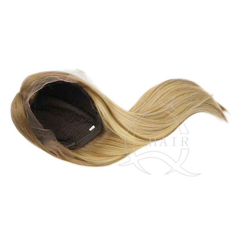 Dark Root Blonde Color China Wholesale Human Hair Wig Unprocessed Natural European Hair Wigs