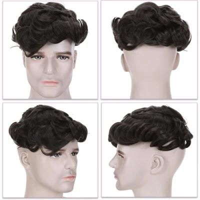 Men Toupee Remy Human Hair Patch Hair System Replacement Hairpiece