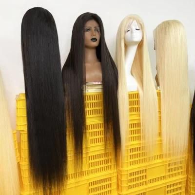 Superior Quality Smooth Natural 40 Inch 50 Inch Brazilian Human Hair Wig 100% Virgin 613 HD Full Lace Front Wigs for Black Women