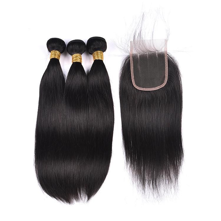 Kbeth Human Hair Toupee 20 22 24 Inch Straight Bouncy Remy Custom Good Quality Original Hair Bundle with 6*6 Toupee From China Factory
