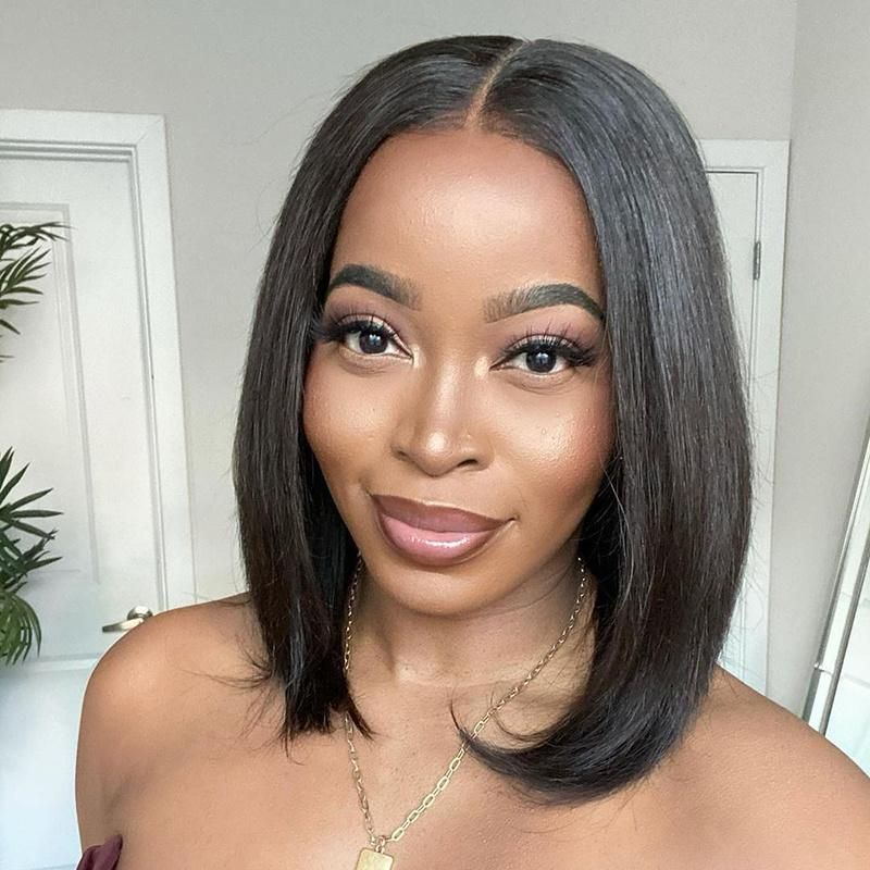 Kbeth Lace Frontal Wig for Black Women 2021 Fashion Straight Bouncy Long Lasting 1 Year Warrenty 10′′ 12′′ 14′′ 16′′ Brazilian Human Hair Bob Cut Ladies Wigs