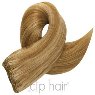 Remy Human Hair Straight Balayage Hair Weft, DIP Dyed Color Brazilian Hair Extensions Highlighted/Honey Blond