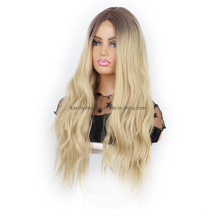 Good High Quality Wig Cheap Wholesale Price Natural Wave Ombre Blonde Sythentic Hair Wig