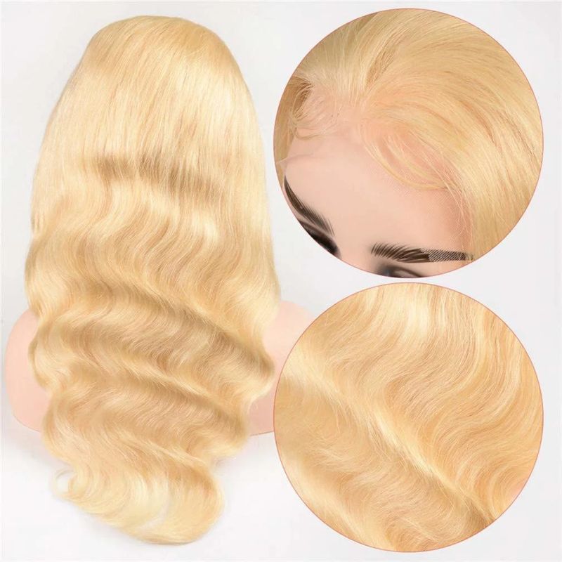 Blonde Human Hair Wigs for Women Pre Plucked with Baby Hair 150% Density Blonde Wig 24 Inches