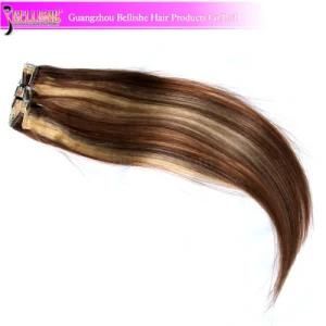 Cheap 5A Grade Clip in Hair Extension P8/613 7PCS Indian Human Hair