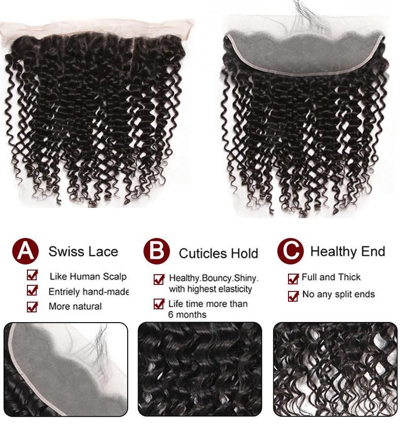 Kbeth Kinky Curly 13*4 Ear to Ear Human Hair Closure 2022 Fashion Custom Accept Real Brazilian 8 Inch Hand Made Hair Pieces Ready to Ship