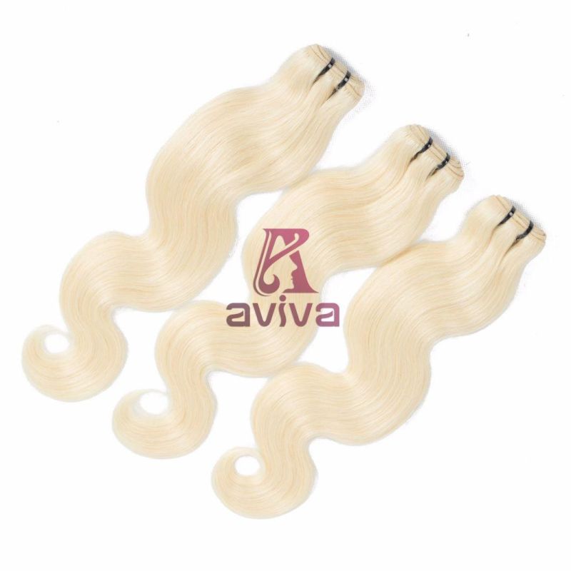 Top Quality Virgin Remy Hair Pieces Raw Human Hair Brazilian Hair Blonde