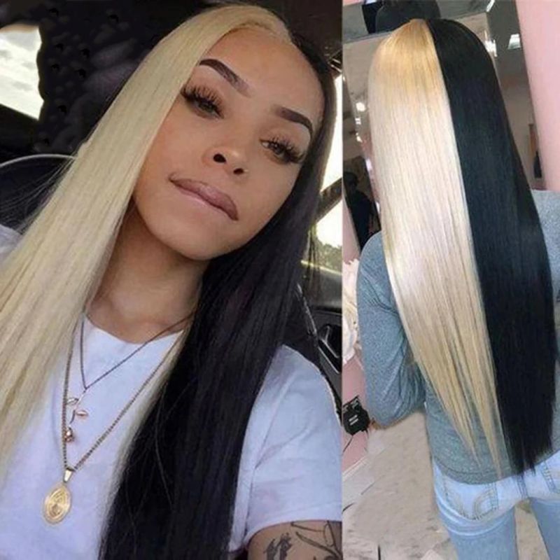 613 Lace Frontal Wig Blue Yellow Black Red Straight Lace Front Wig Brazilian Virgin Lace Wigs for Women Human Hair Colored Wigs