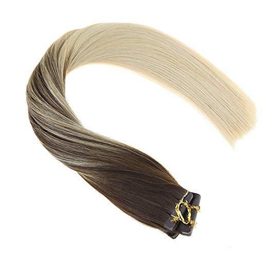 100% Human Hair Tape in Hair Extension (AV-TP18-4/613)