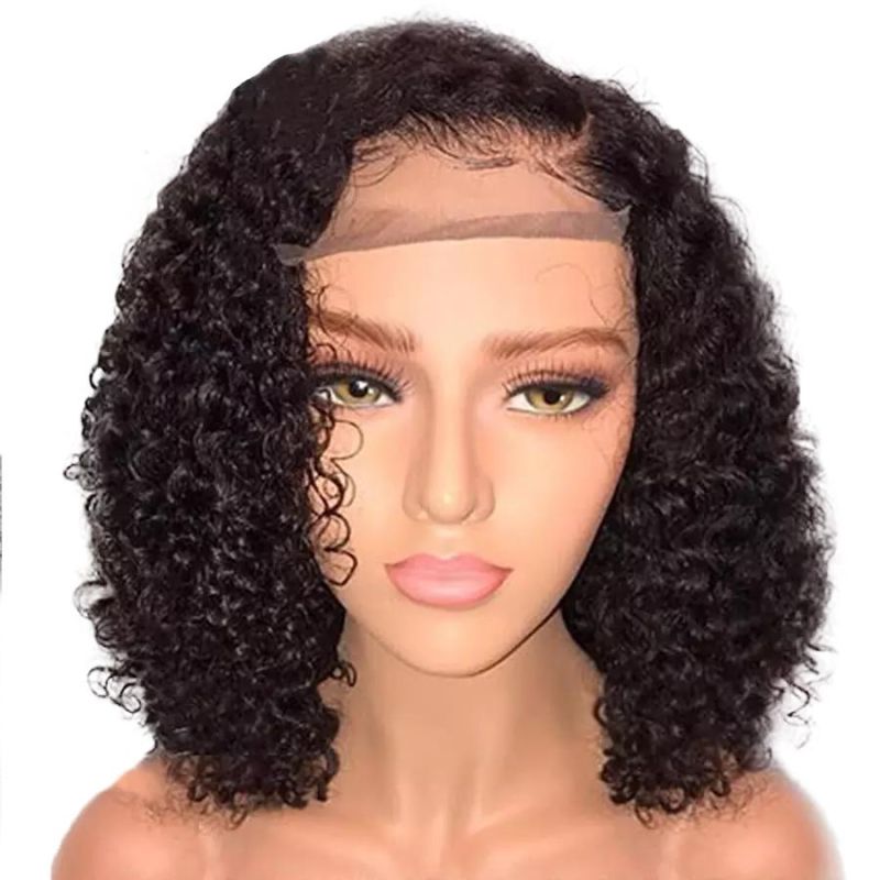 Afro Curly Wigs Lace Front Bob Curly Wigs Natural Hairline