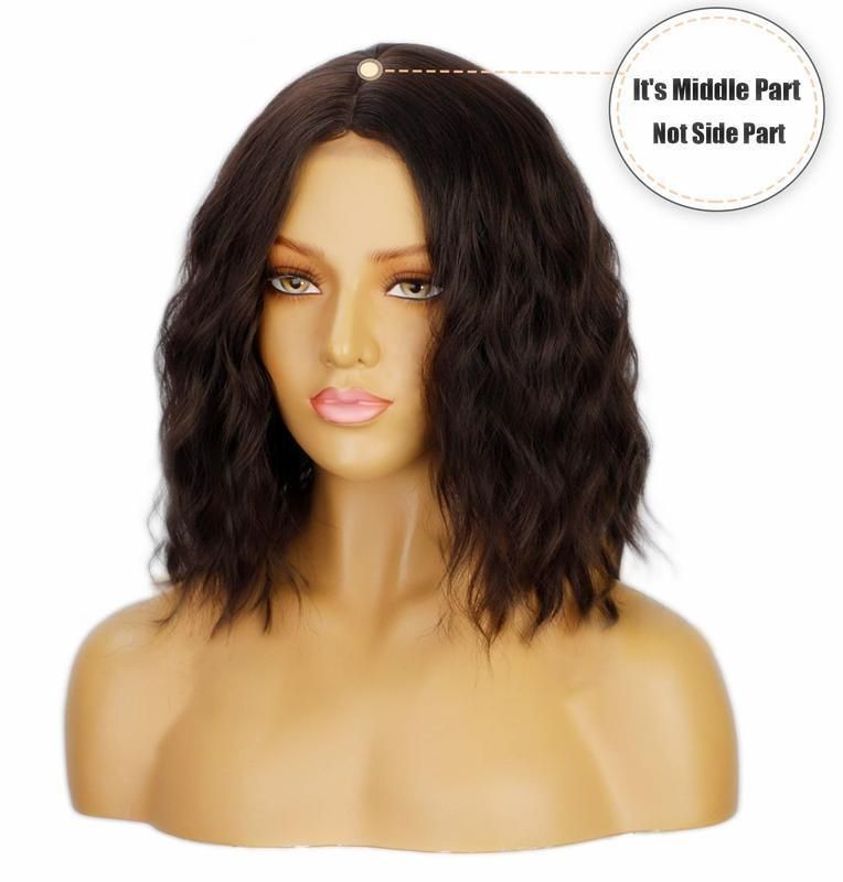 12inch Brown Middle Part Wigs for Women