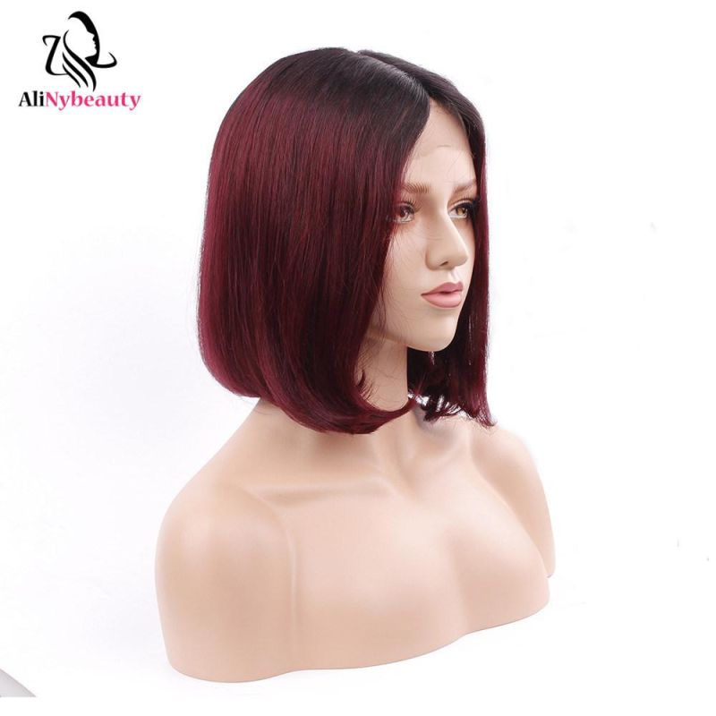 Bob Wig Brazilian Hair Lace Front Wig 1b/99j