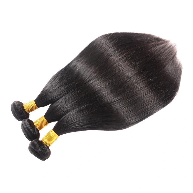 Women Hair Brazilian Straight Hair Weave Bundles 100% Human Hair Extensions 3 PC Non Remy Hair Bundles Natural Color 10"-28"Inch