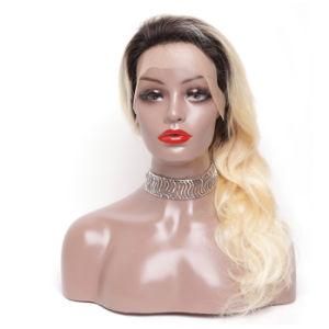 Factory K Wholesale Price Straight Ombre Blonde Human Hair Lace Front Wig
