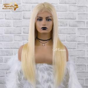 Morein 613 Blonde Straight Brazilian Cuticle Aligned Hair Full Lace Wig with Baby Hair