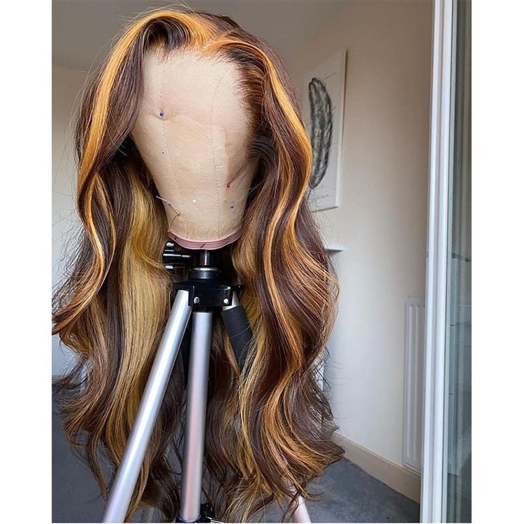 Wholesale Brazilian Human Hair Wig 13*6 Brown Body Wave Wig