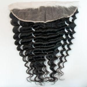 Natural Color Deep Wave 13X4 Lace Frontal Human Hair