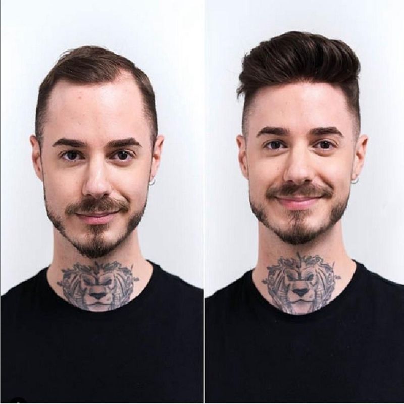 Kbeth Mens Toupee for Men Hair Wigs PU Good Quality Human Hair Replacement System for Hair Loss Men Toupees & Wig Made in China