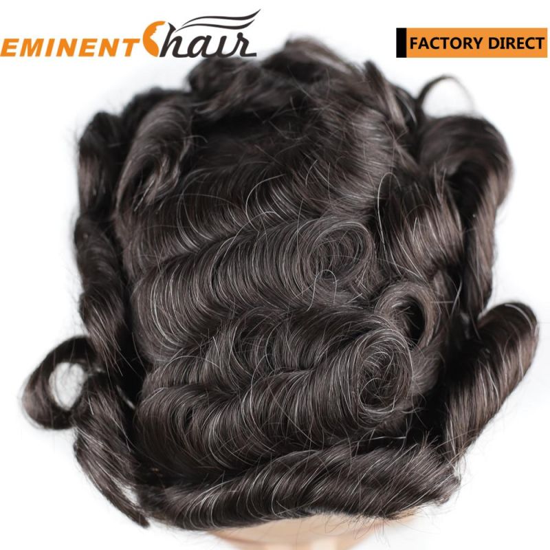 Men′s Remy Human Hair Hand Ventilated Swiss Lace Hair Toupees Manufacturer