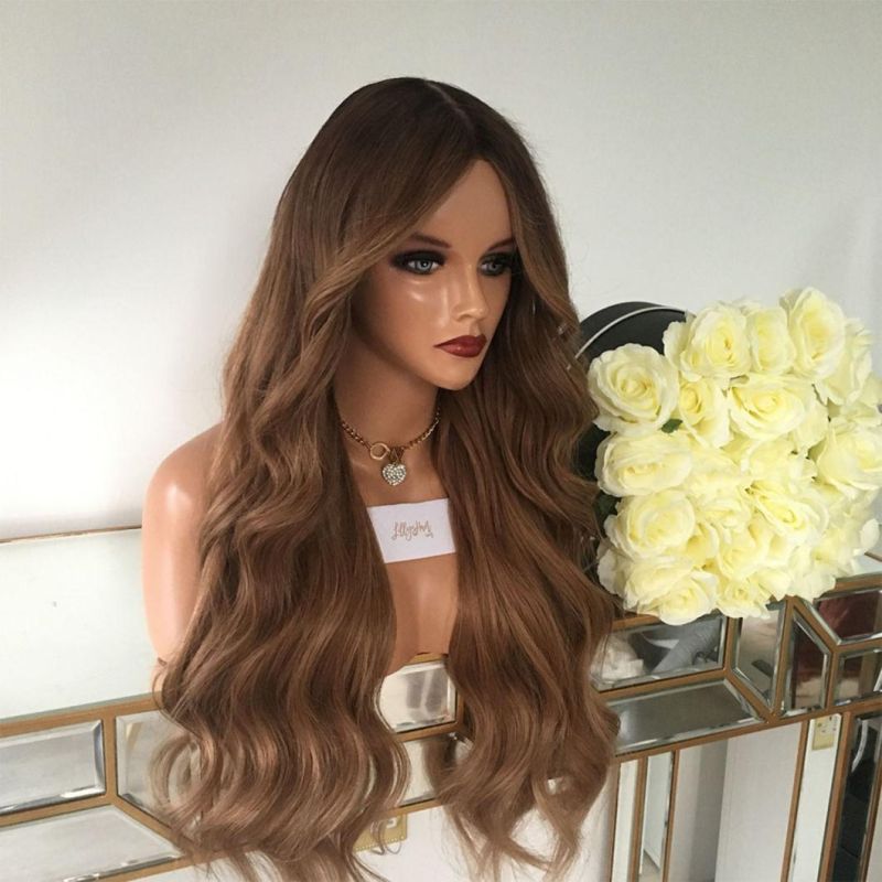 Wholesale Price 360 Lace Frontal Wig Loose Wave 150% Density 13X4 Lace Front Human Hair Wigs Ombre Brown Blonde