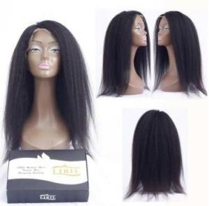 Human Hair Kinky Straight Lace Front Wigs 100%Virgin Human Hair