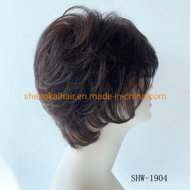 Wholesale Human Hair Synthetic Hair Mix Handtiedchina Hair Wigs for Women