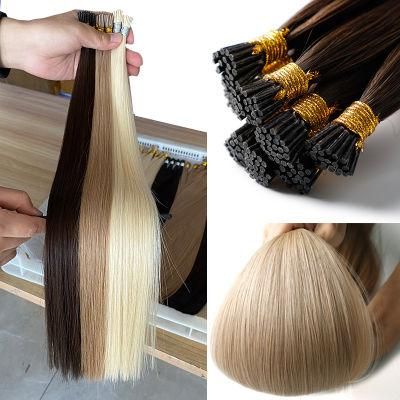 Wholesale Top Quality Unprocessed Pre-Bonded Human Luxury Keratin Russian I Tip Hair Extensions.