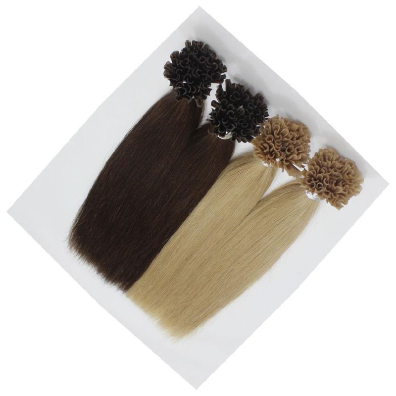 U-Tip Extensions Brazilian Straight Human Hair Bundles Brown Blond Color Remy Human Hair Extensions