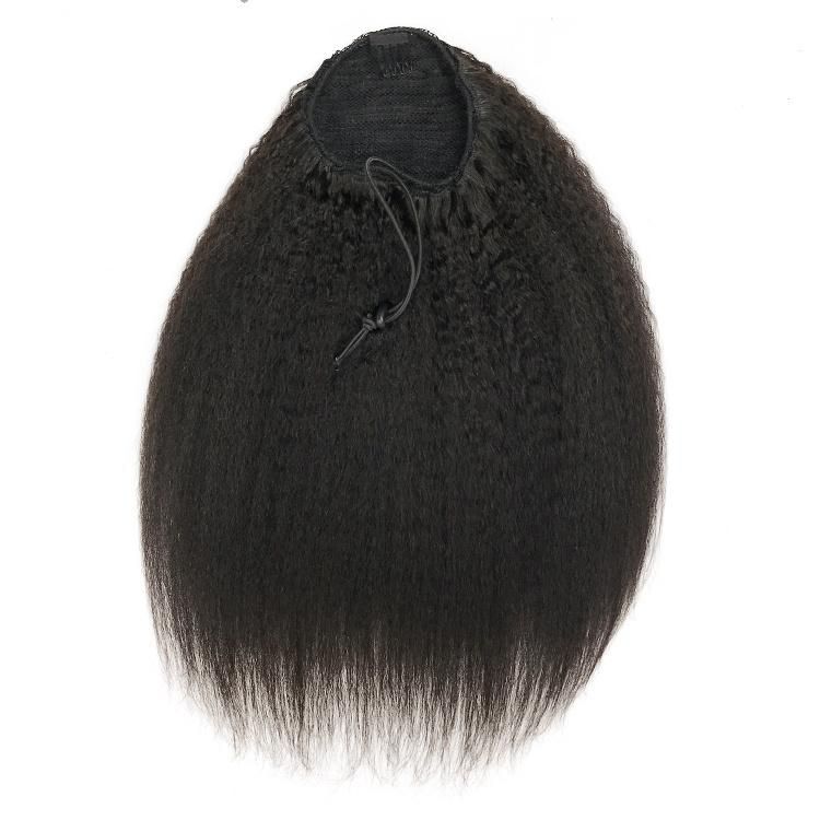 Wholesale Unprocessed Raw Natural Drawstring Ponytail Hair Extension