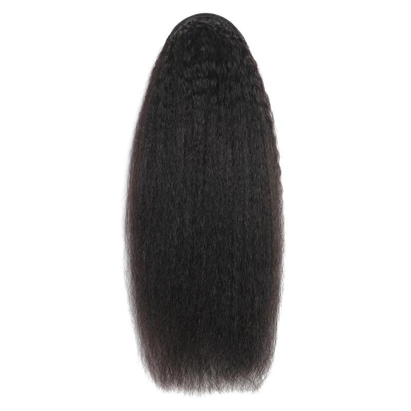 Brazilian Afro Kinky Straight Pony Tail Remy Wrap Around Drawstring Ponytail Ombre Human Hair Ponytail Extensions