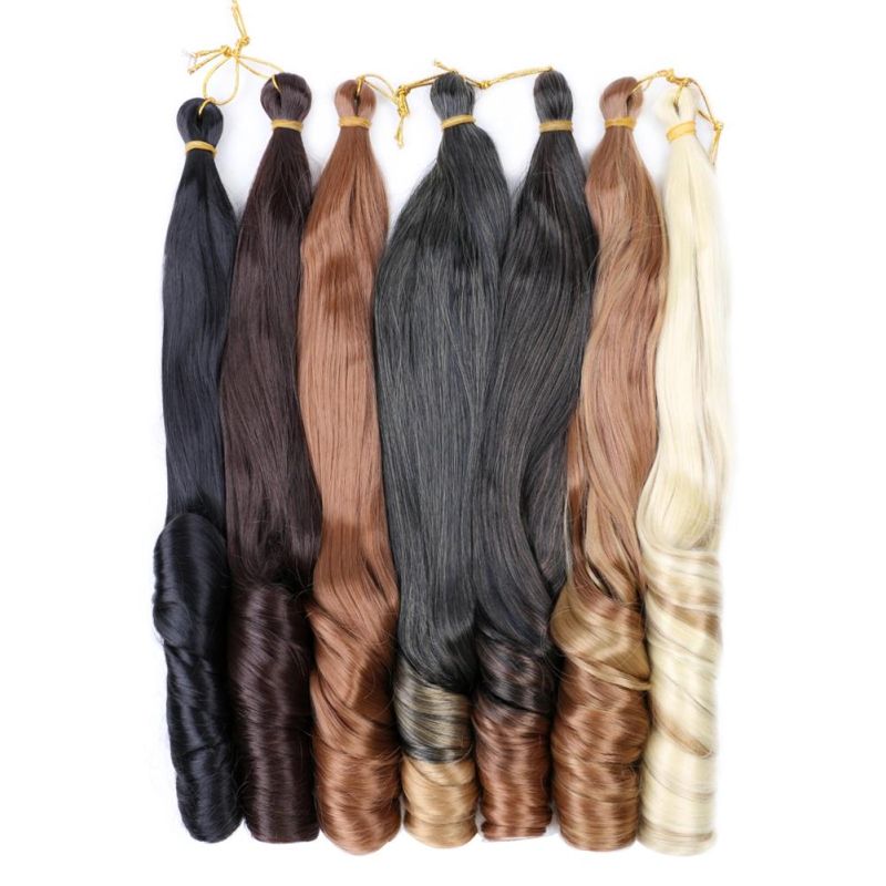 22" Loose Wave Crochet Synthetic Hair Extensions Pre-Stretched French Braiding Hair