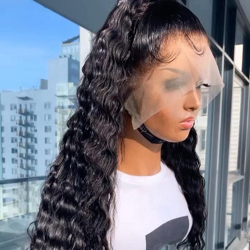 150% Density Body Wave Virgin Hair Transparent Lace Front Wigs