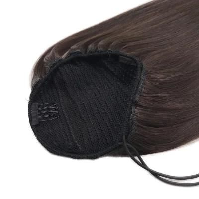 Wholesale Brazilian Cuticle Aligned Human Hair Clip in Ponytail Extension