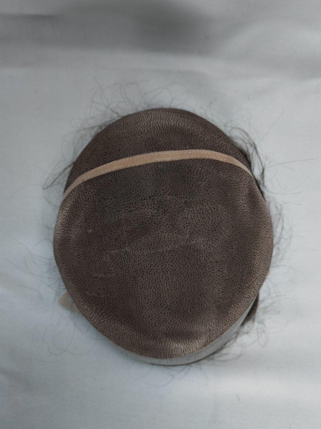 2022 Best Hand Knotted Fine Mono Base Human Hair Toupee Made of Remy Human Hair