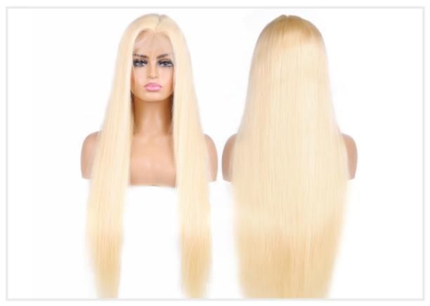 Women 13X4 Blonde Color Lace Front Human Hair 613 Wigs